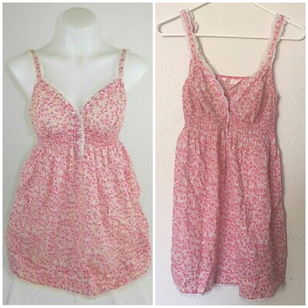 Victorias Secret Angels Pink Floral Chemise Gown
